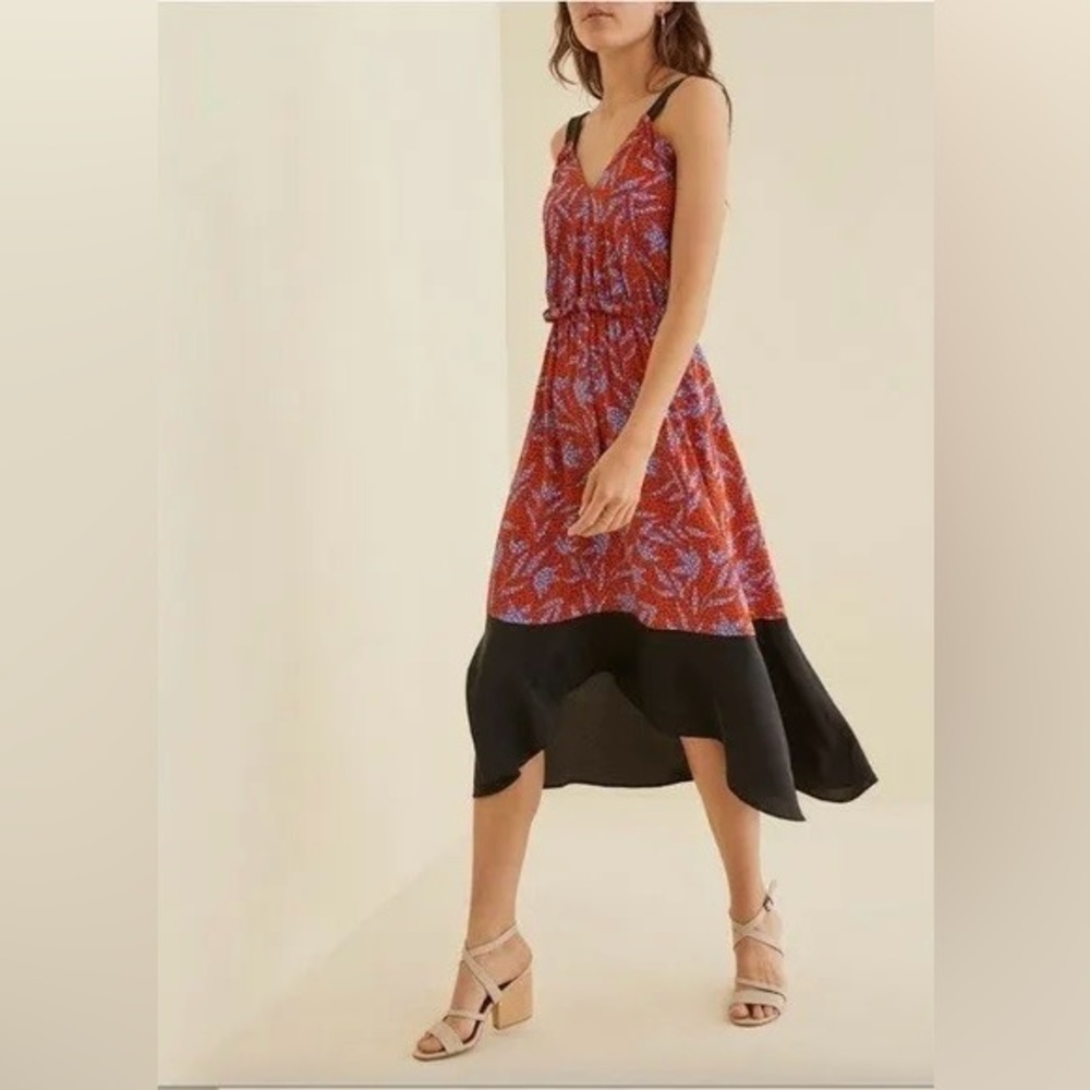 Amour Vert Kirstie Silk Midi Tank Dress Sustainable Garmentory Tropical